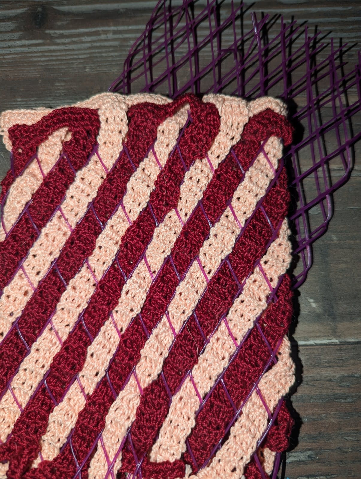 recycled wine mesh sleeve - crochet pattern