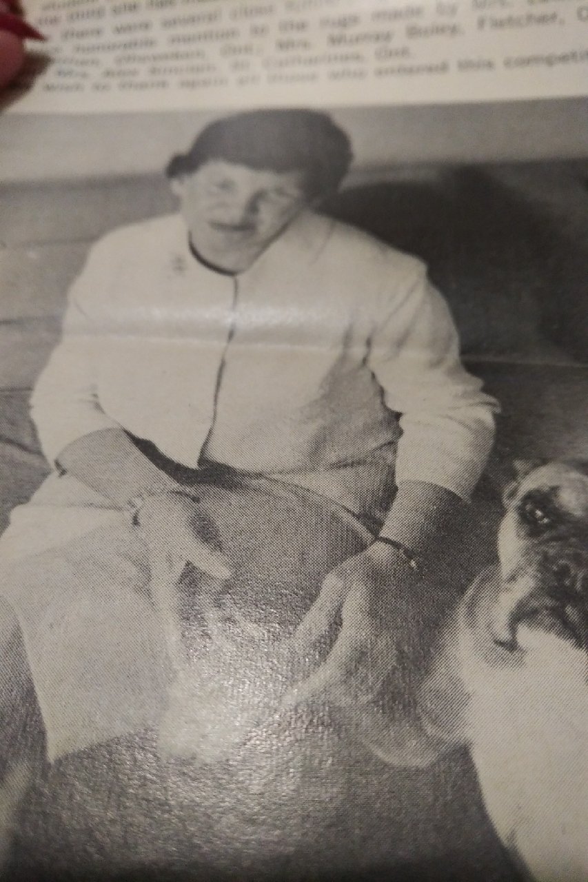 Mrs. Robert L Bolton and her dog